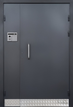 Дверь в подъезд двухстворчатая